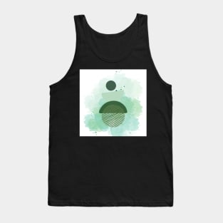 Minimalist Green Aesthetic Art Tank Top